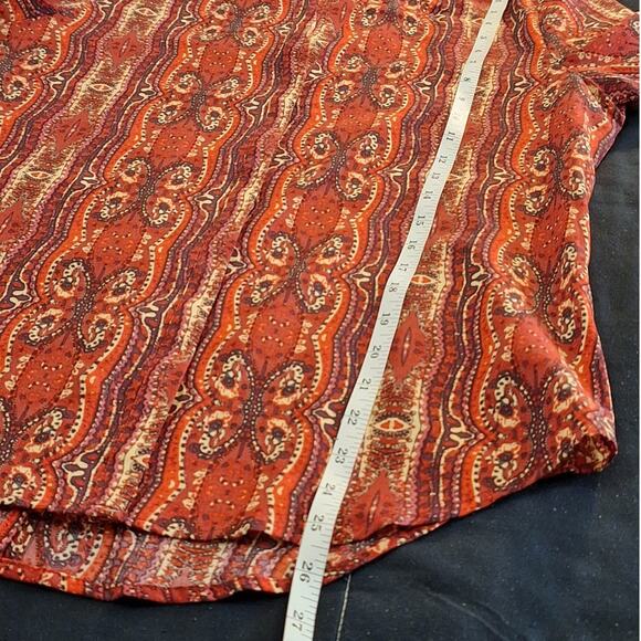 Sanctuary Shirt Women Small Anthropologie Paisley Pullover Classic Office Preppy - Picture 7 of 8